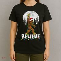 Bigfoot Rock Roll Sasquatch Christmas Believe Gifts  T-Shirt thumb 4