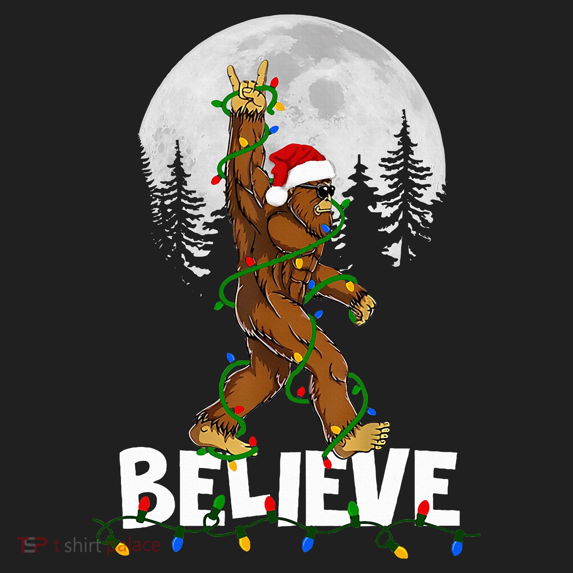 Bigfoot Rock Roll Sasquatch Christmas Believe Gifts  Beanie