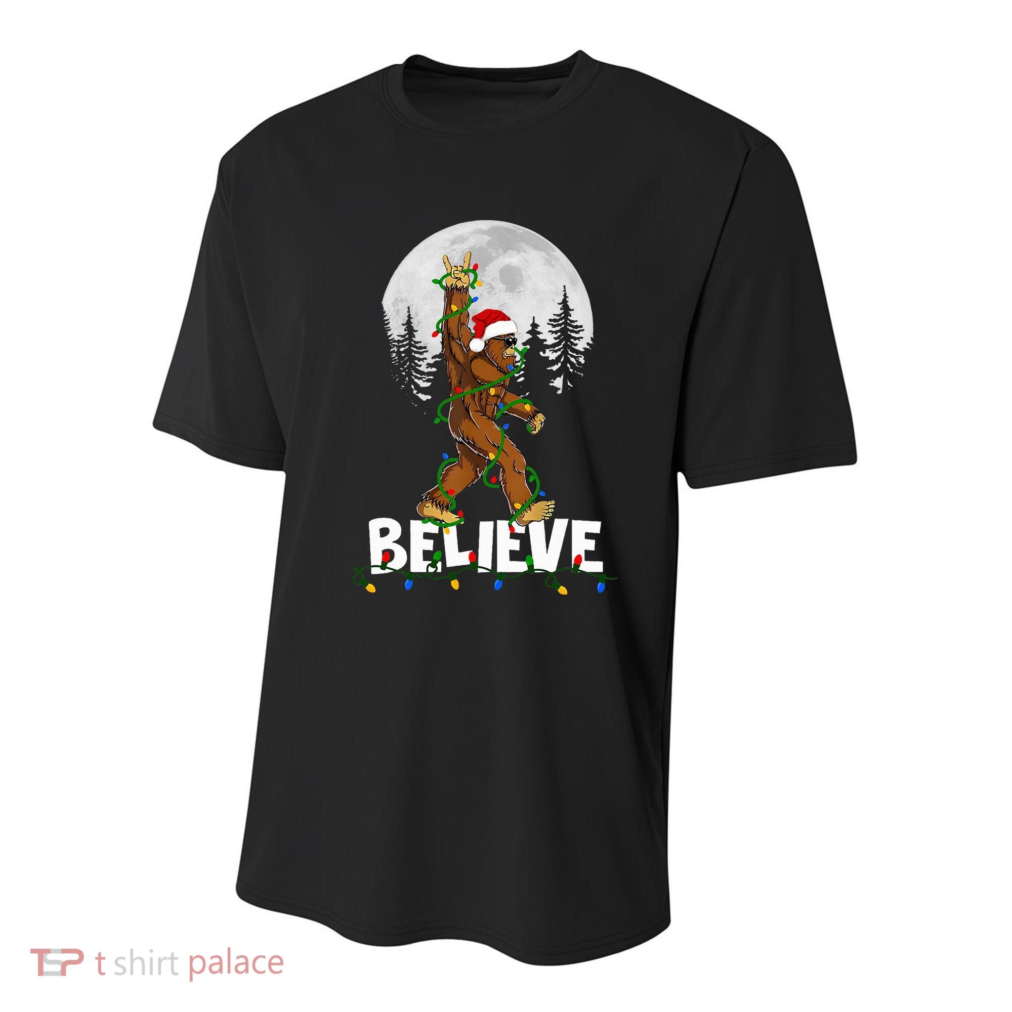 Bigfoot Rock Roll Sasquatch Christmas Believe Gifts  Youth Performance Sprint T-Shirt