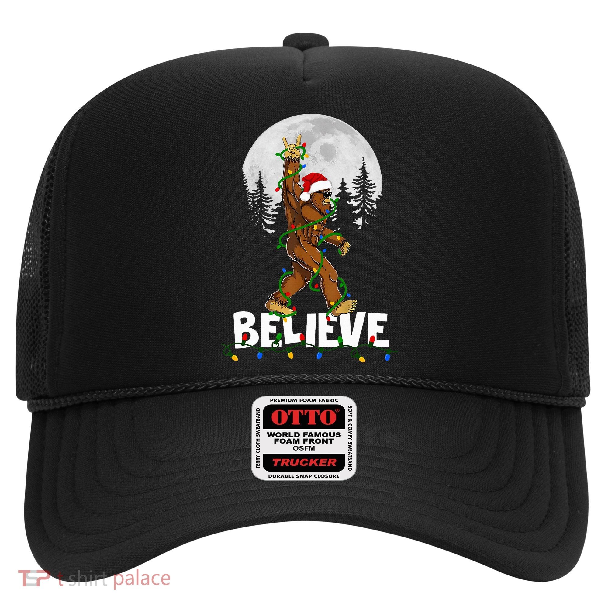 Bigfoot Rock Roll Sasquatch Christmas Believe Gifts  Hat
