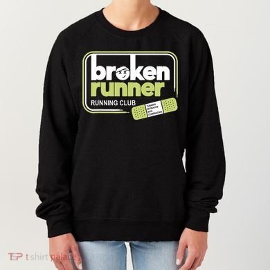 Broken Runner Running Club Turning Setbacks Meme Women's Sweatshirt