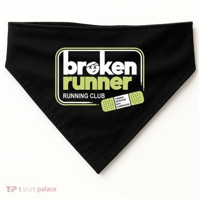 Broken Runner Running Club Turning Setbacks Meme USA-Made Doggie Bandana
