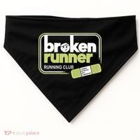 Broken Runner Running Club Turning Setbacks Meme USA-Made Doggie Bandana thumb 0