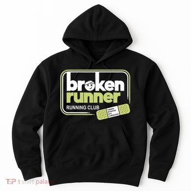 Broken Runner Running Club Turning Setbacks Meme Hoodie