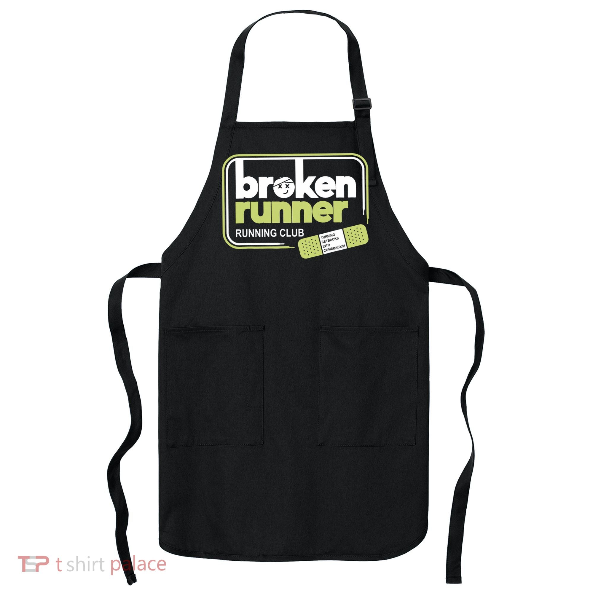 Broken Runner Running Club Turning Setbacks Meme Apron