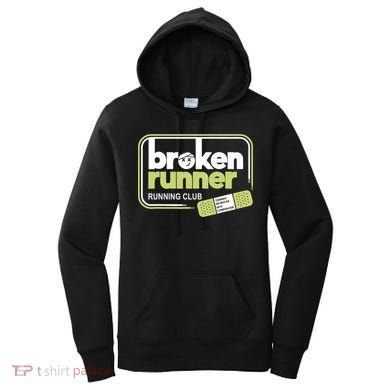 Broken Runner Running Club Turning Setbacks Meme Women's Hoodie