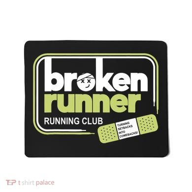 Broken Runner Running Club Turning Setbacks Meme Mousepad