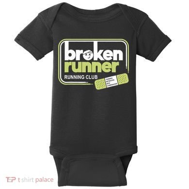 Broken Runner Running Club Turning Setbacks Meme Baby Bodysuit