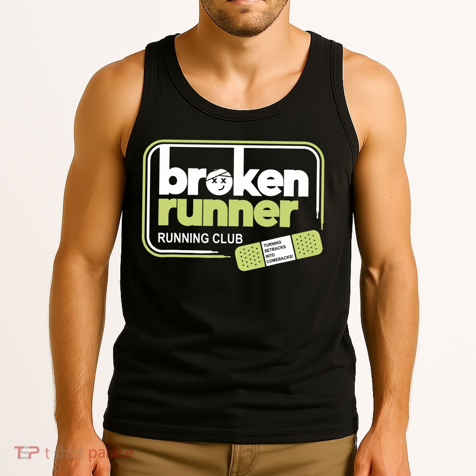 Broken Runner Running Club Turning Setbacks Meme Tank Top