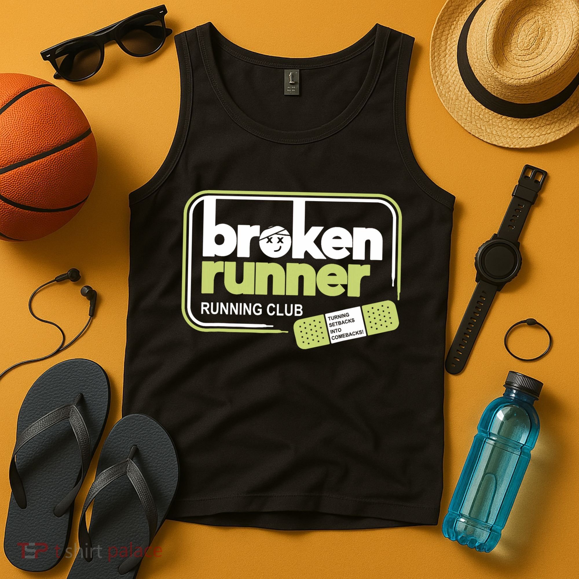 Broken Runner Running Club Turning Setbacks Meme Tank Top