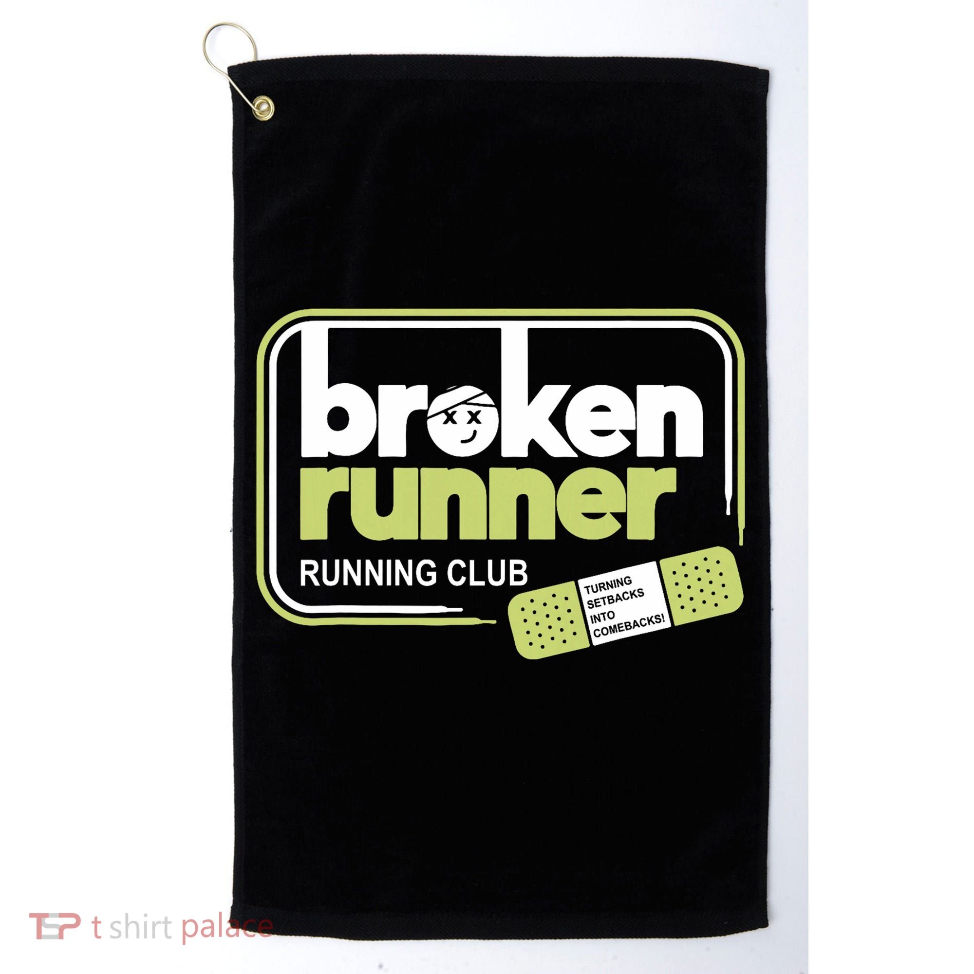 Broken Runner Running Club Turning Setbacks Meme Golf Towel