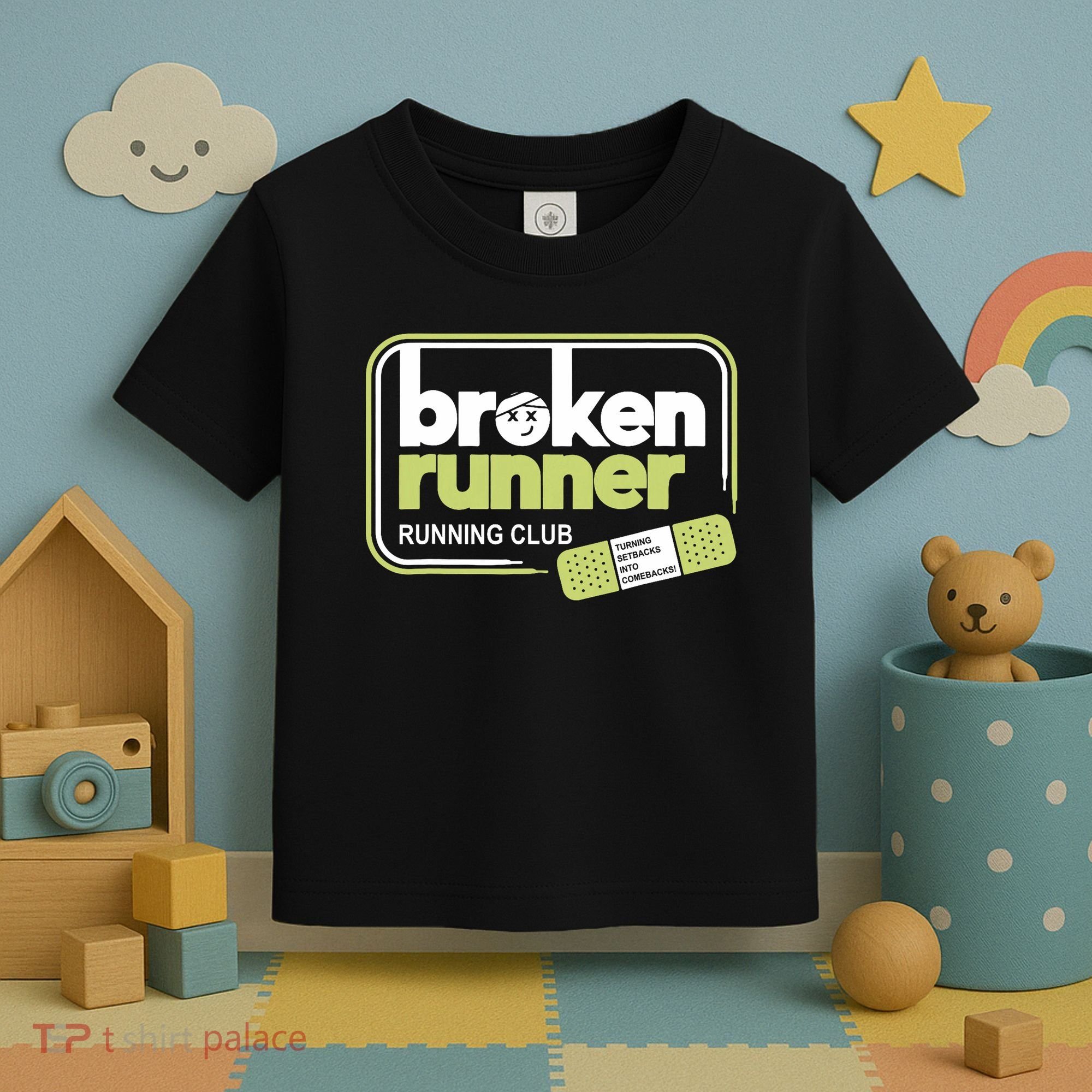 Broken Runner Running Club Turning Setbacks Meme Toddler T-Shirt