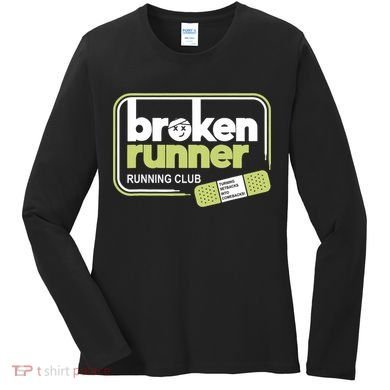 Broken Runner Running Club Turning Setbacks Meme Women's Long Sleeve Shirt