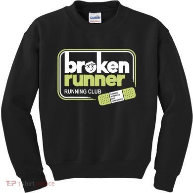 Broken Runner Running Club Turning Setbacks Meme Kids Sweatshirt