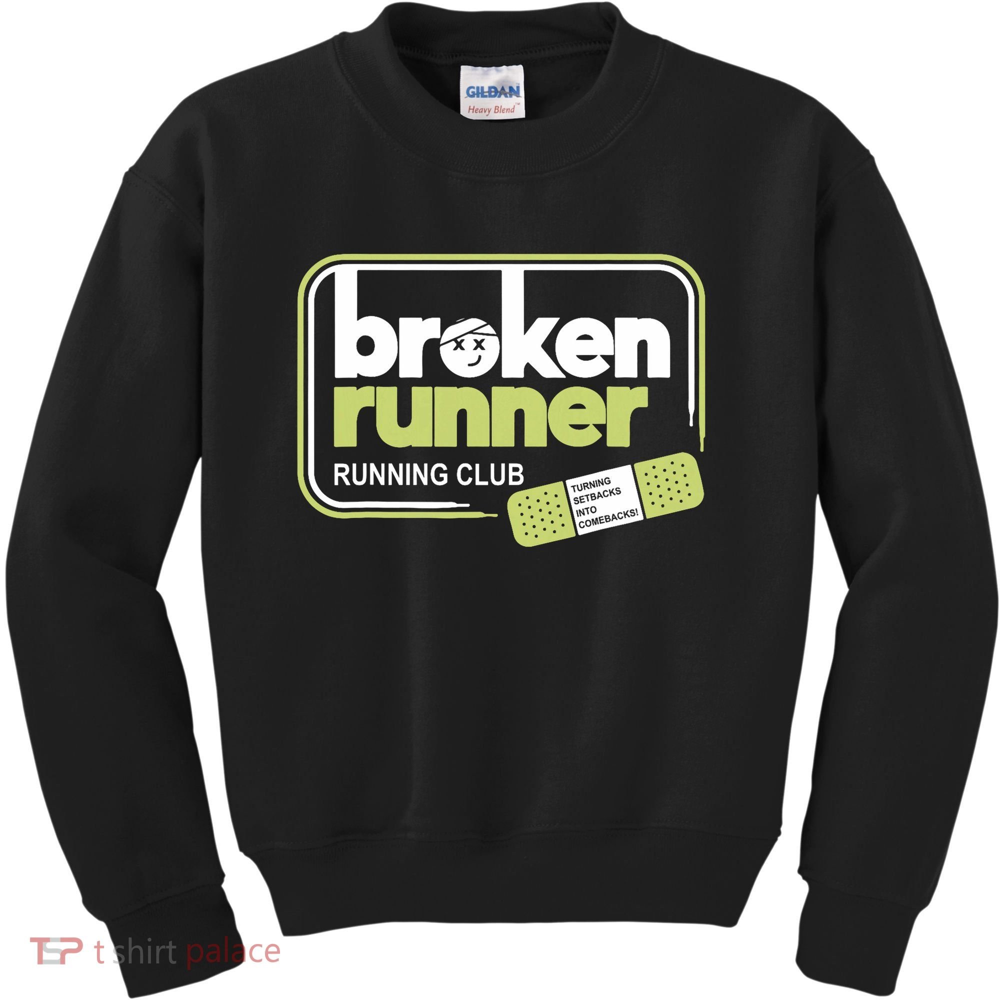 Broken Runner Running Club Turning Setbacks Meme Kids Sweatshirt