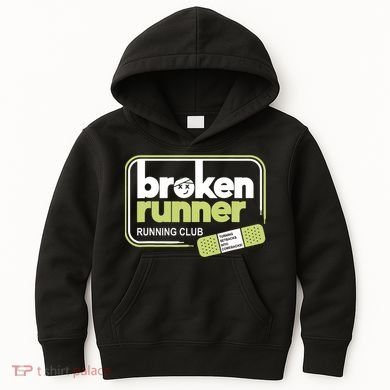 Broken Runner Running Club Turning Setbacks Meme Kids Hoodie