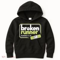 Broken Runner Running Club Turning Setbacks Meme Kids Hoodie thumb 0