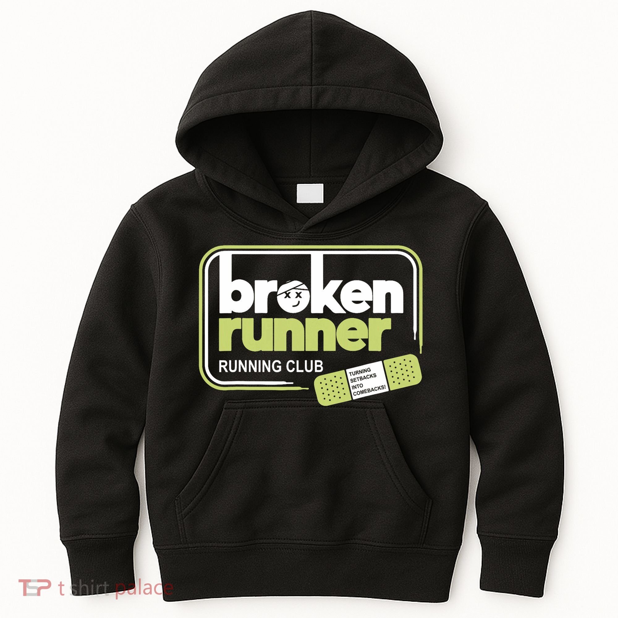 Broken Runner Running Club Turning Setbacks Meme Kids Hoodie