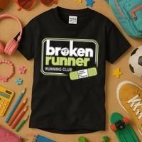 Broken Runner Running Club Turning Setbacks Meme Kids T-Shirt thumb 3