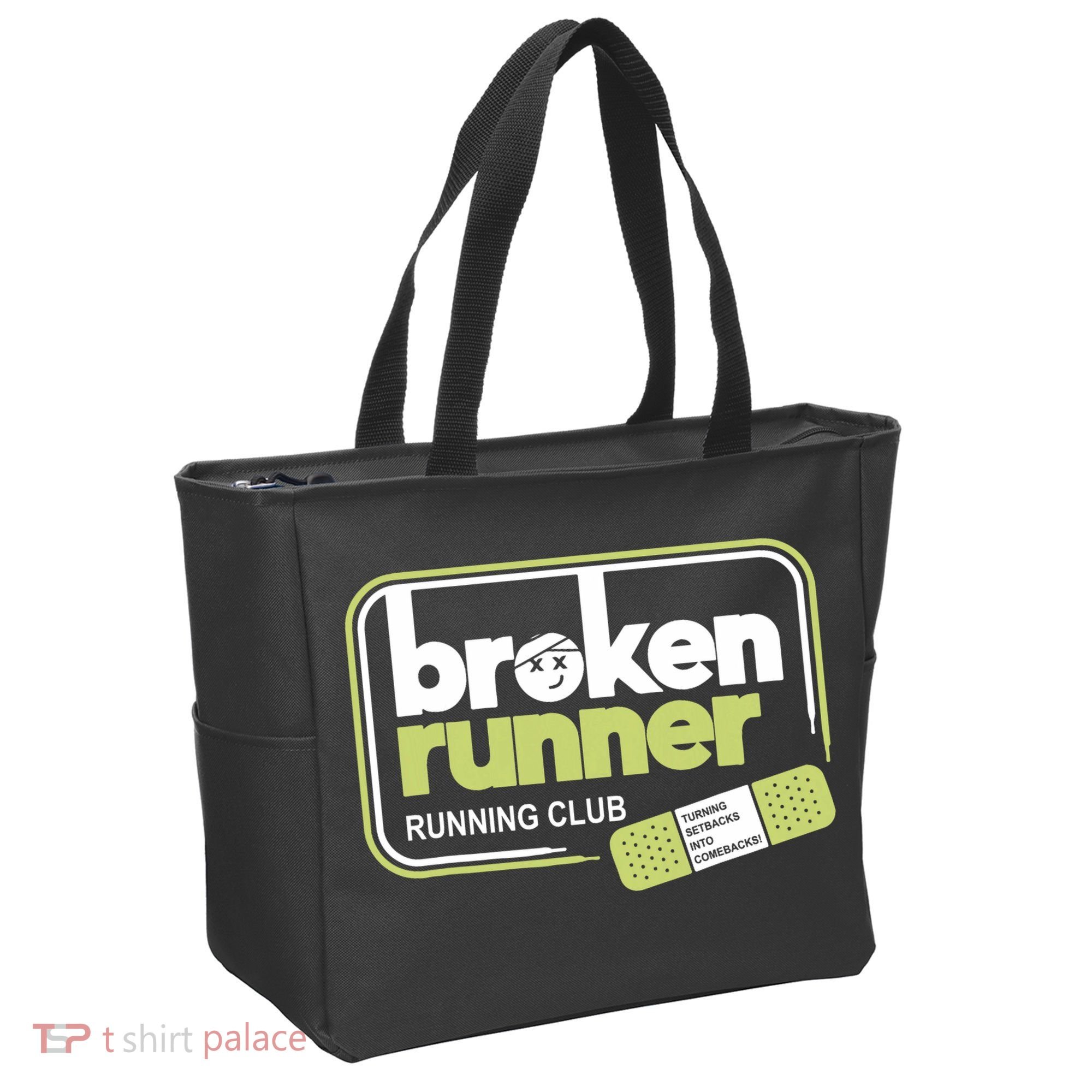 Broken Runner Running Club Turning Setbacks Meme Tote Bag