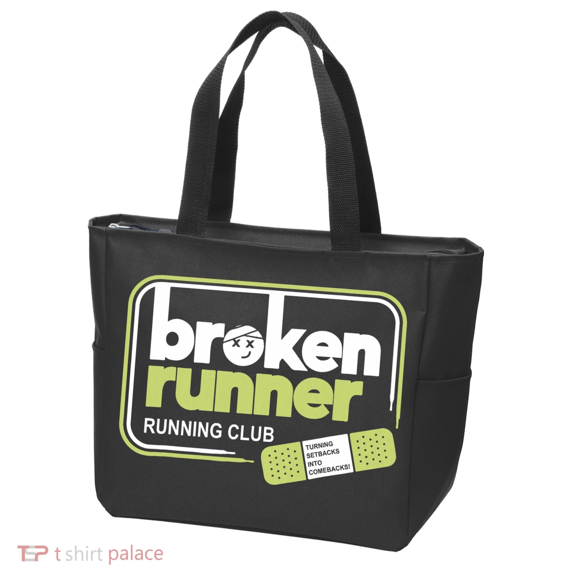 Broken Runner Running Club Turning Setbacks Meme Tote Bag