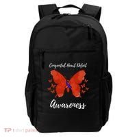 Blue Red Ribbon CHD Congenital Heart Defect Awareness Backpack thumb 0