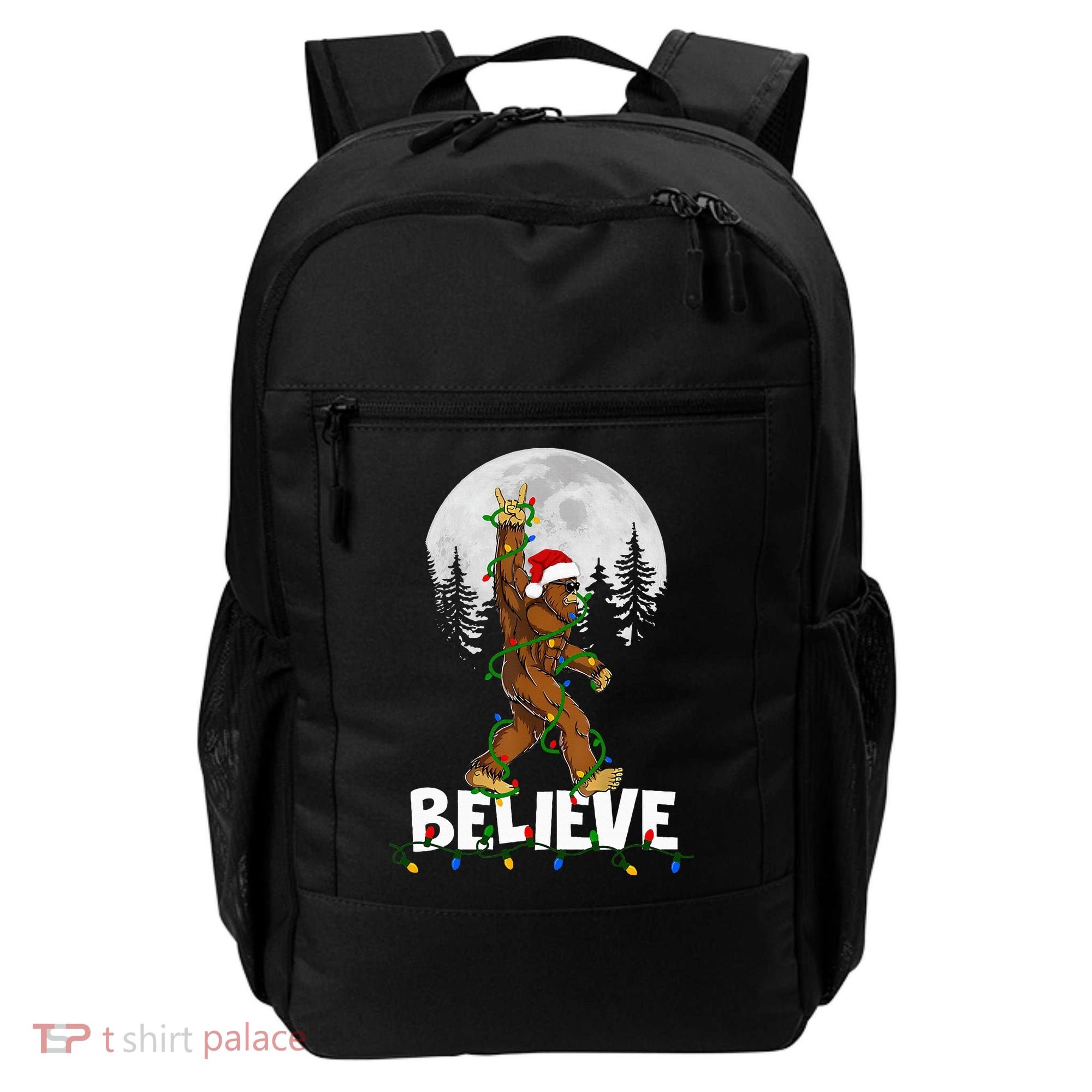 Bigfoot Rock Roll Sasquatch Christmas Believe Gifts  Backpack