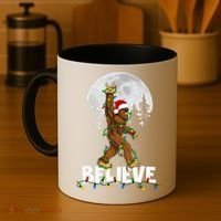 Bigfoot Rock Roll Sasquatch Christmas Believe Gifts  Coffee Mug thumb 4