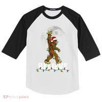 Bigfoot Rock Roll Sasquatch Christmas Believe Gifts  Kids Colorblock Raglan Jersey thumb 0