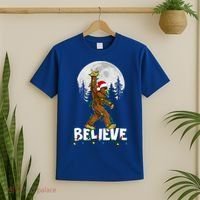 Bigfoot Rock Roll Sasquatch Christmas Believe Gifts  T-Shirt thumb 2