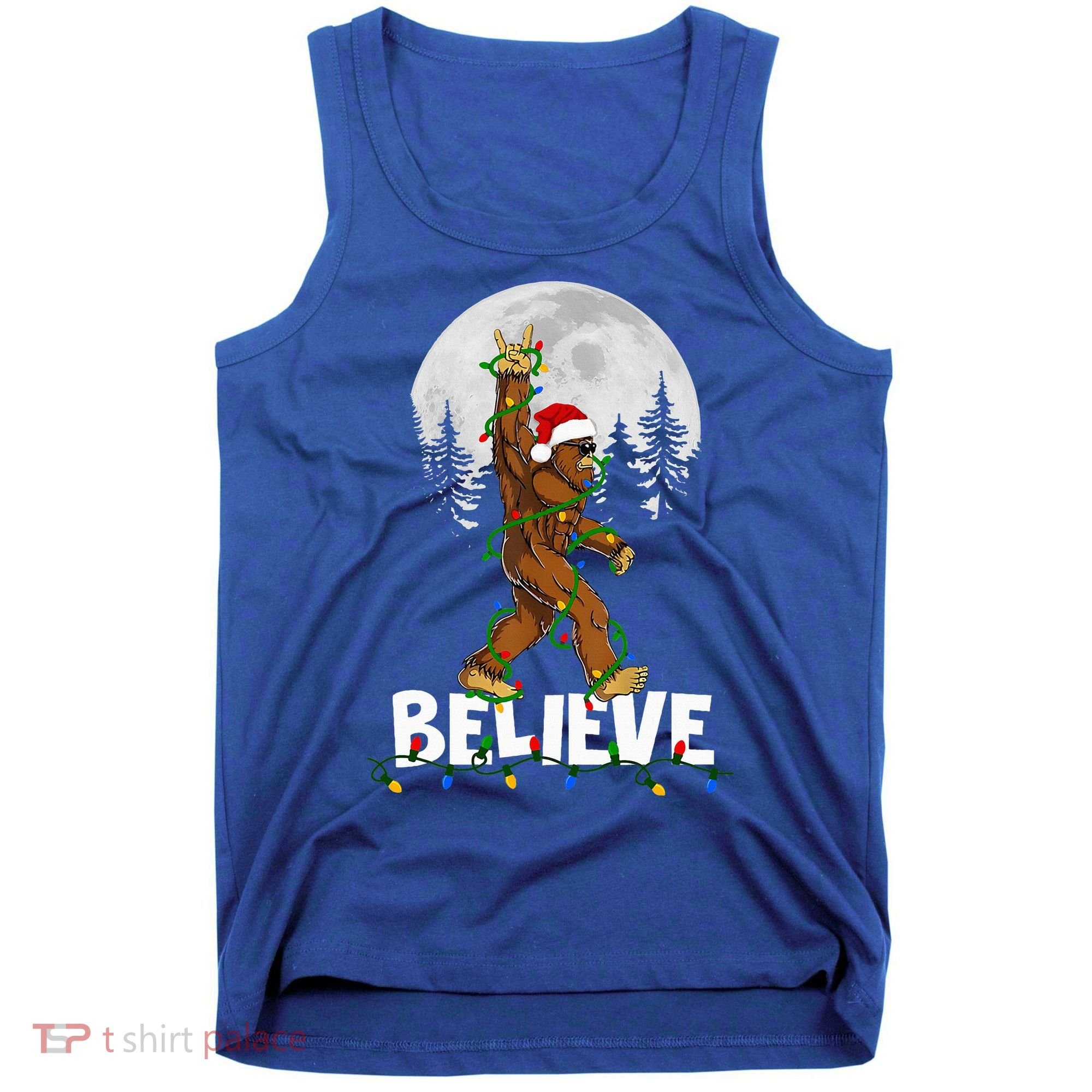Bigfoot Rock Roll Sasquatch Christmas Believe Gifts  Tank Top