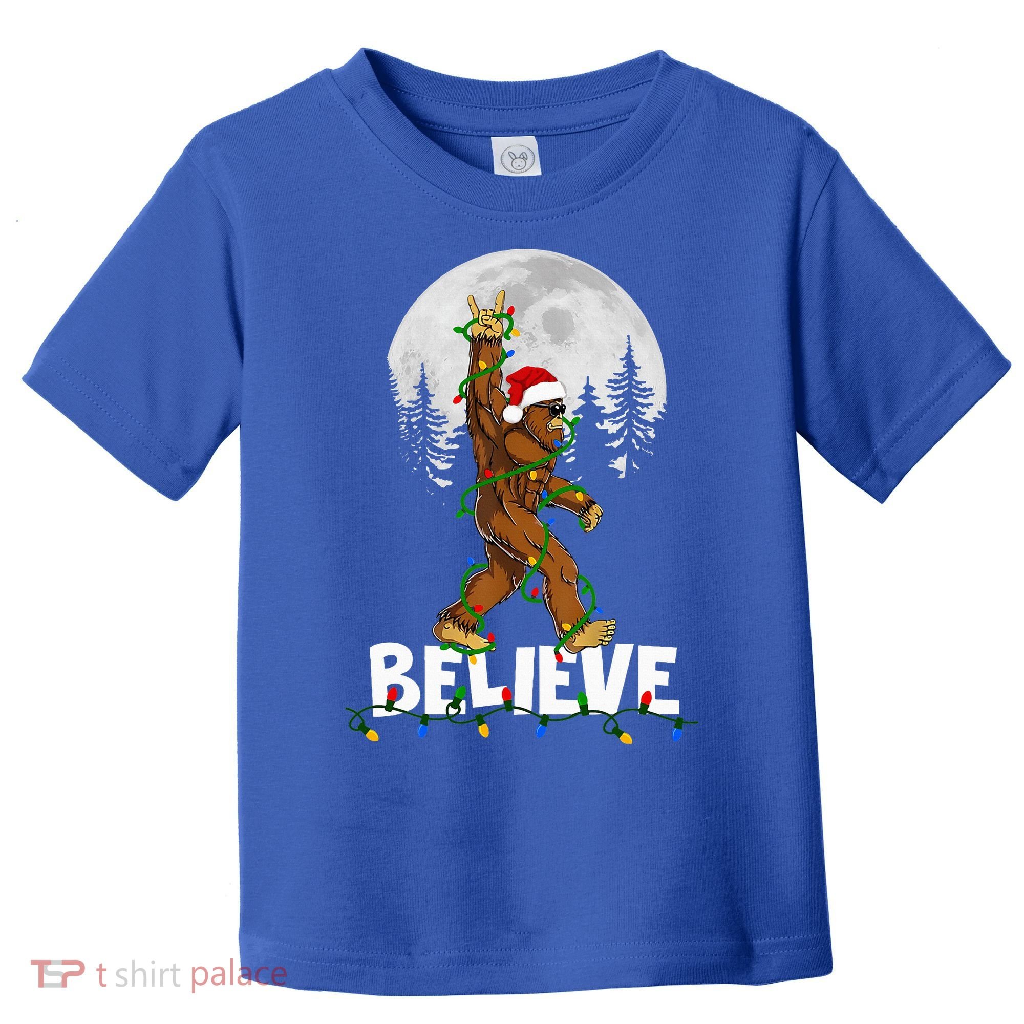 Bigfoot Rock Roll Sasquatch Christmas Believe Gifts  Toddler T-Shirt