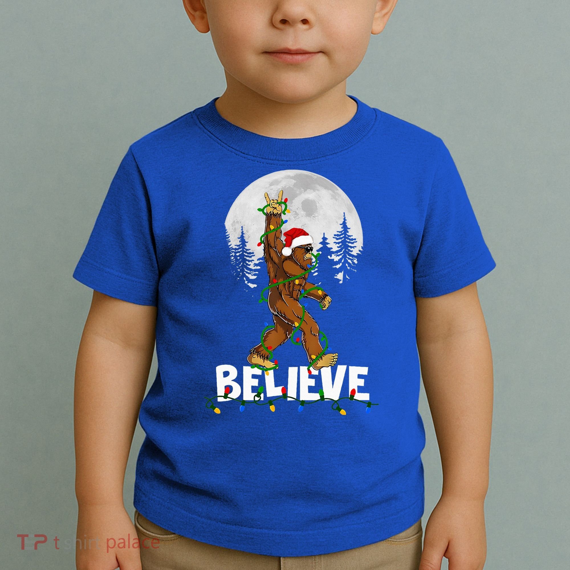 Bigfoot Rock Roll Sasquatch Christmas Believe Gifts  Toddler T-Shirt