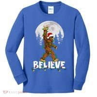 Bigfoot Rock Roll Sasquatch Christmas Believe Gifts  Kids Long Sleeve Shirt thumb 0