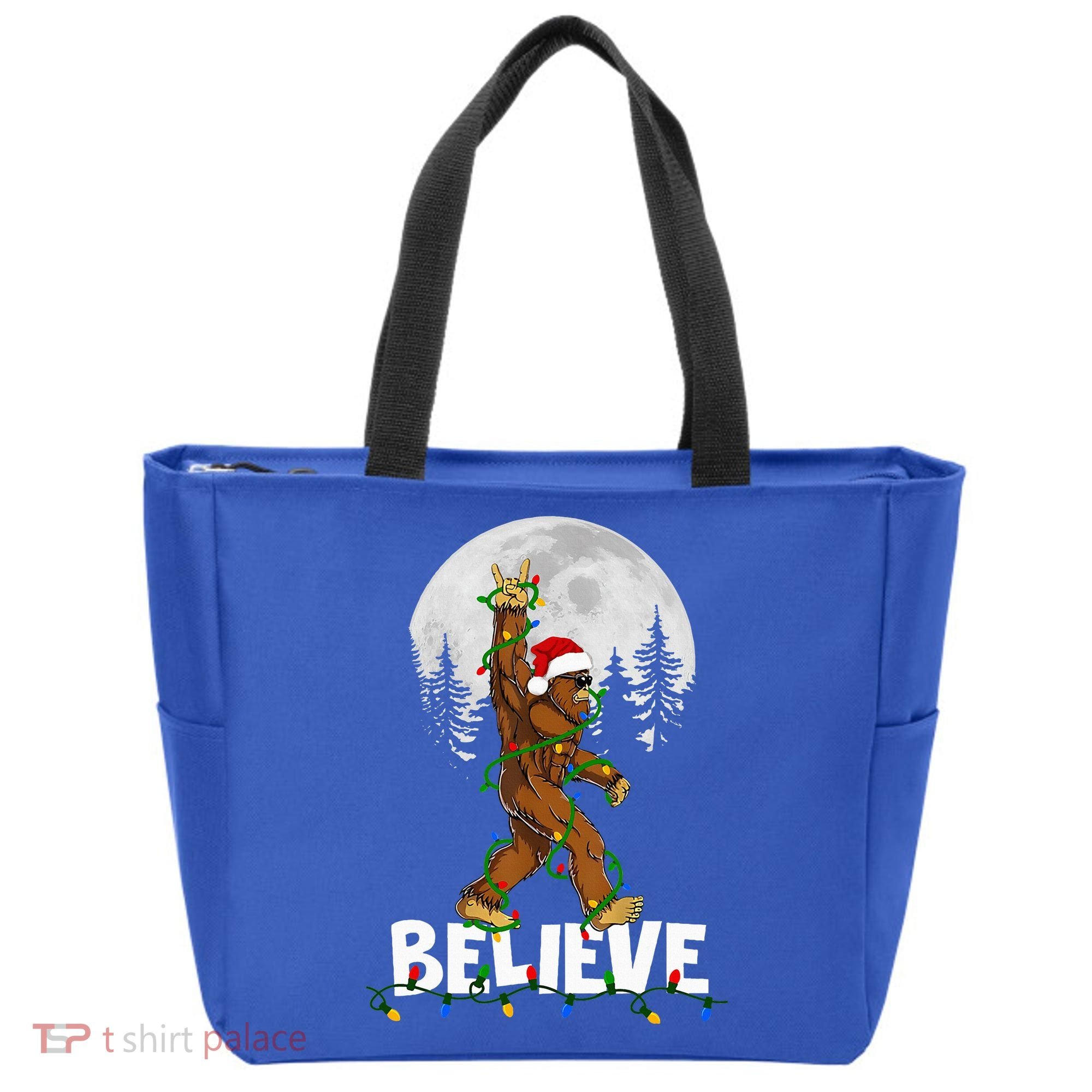 Bigfoot Rock Roll Sasquatch Christmas Believe Gifts  Tote Bag