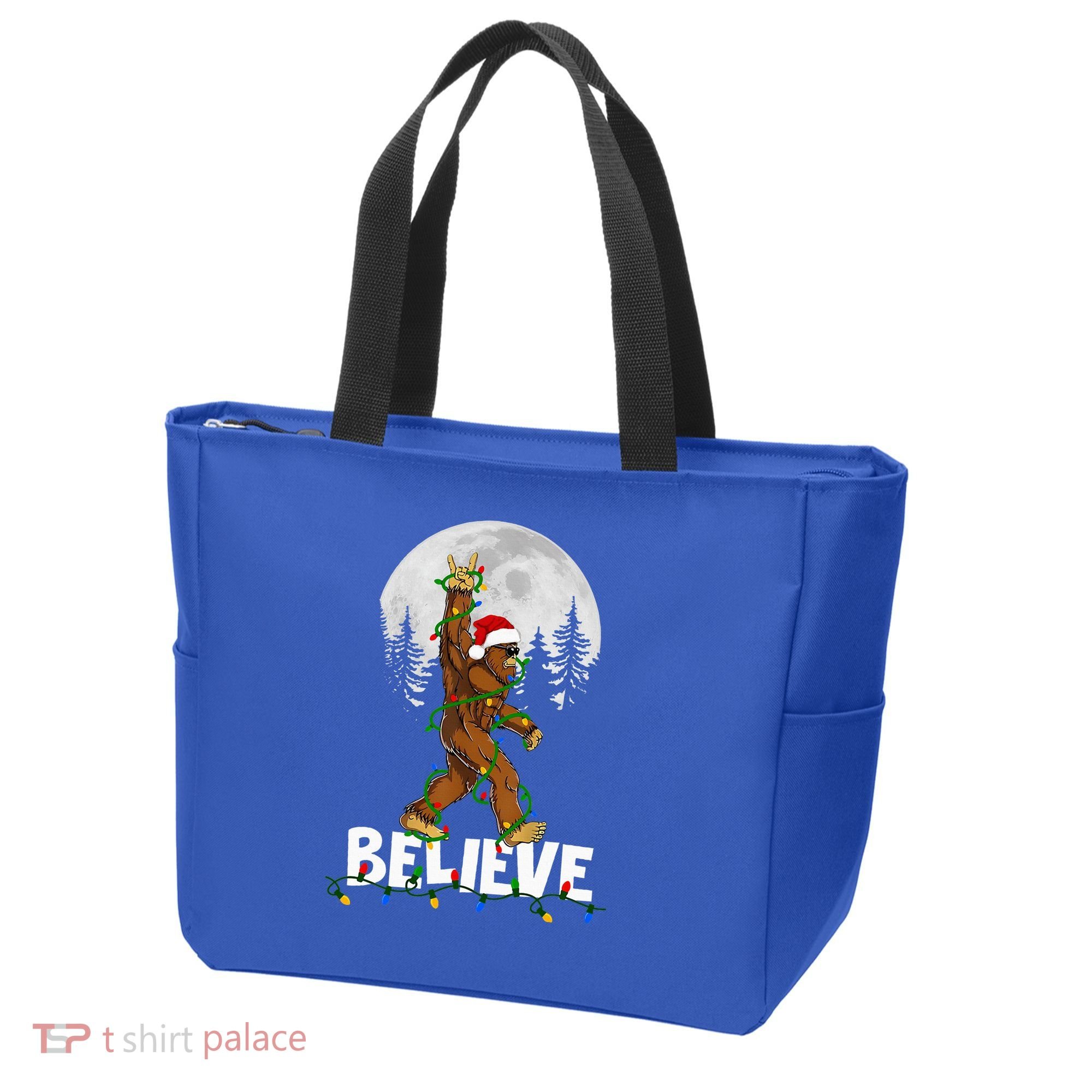 Bigfoot Rock Roll Sasquatch Christmas Believe Gifts  Tote Bag
