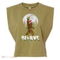 Bigfoot Rock Roll Sasquatch Christmas Believe Gifts  Garment-Dyed Women's Muscle Tee thumb 0