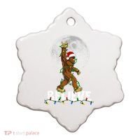 Bigfoot Rock Roll Sasquatch Christmas Believe Gifts  Ceramic Ornament thumb 0
