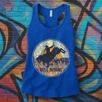 Bull Riding Rodeo Western Country Women's Tank Top thumb 3