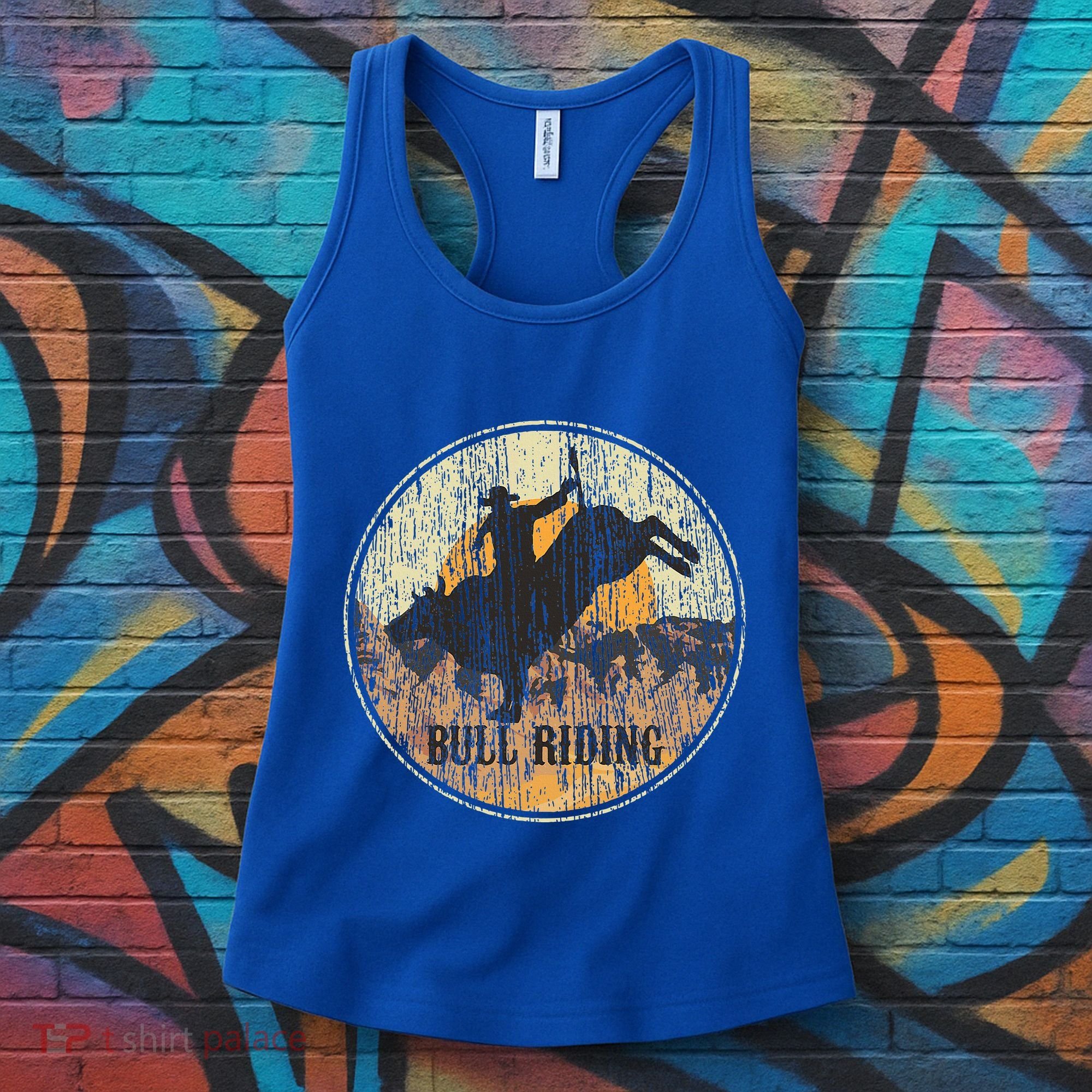 Bull Riding Rodeo Western Country Women's Tank Top