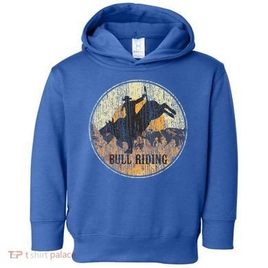 Bull Riding Rodeo Western Country Toddler Hoodie