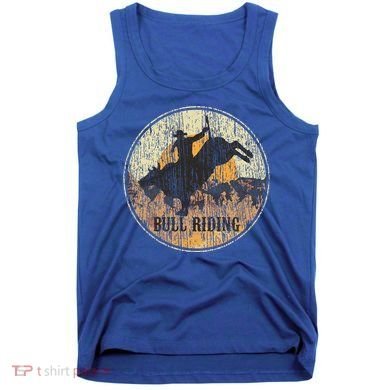 Bull Riding Rodeo Western Country Tank Top