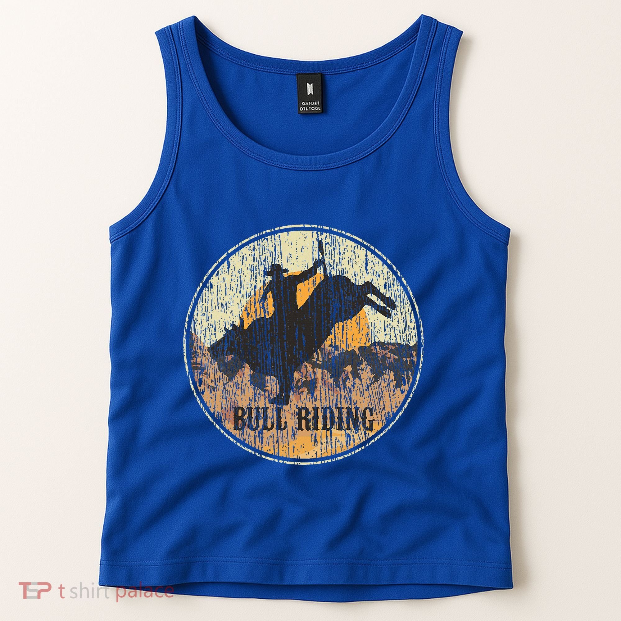 Bull Riding Rodeo Western Country Tank Top