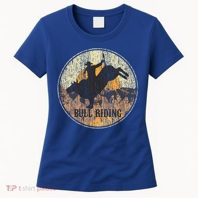 Bull Riding Rodeo Western Country Women's T-Shirt