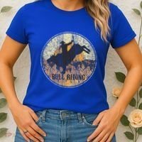 Bull Riding Rodeo Western Country Women's T-Shirt thumb 2