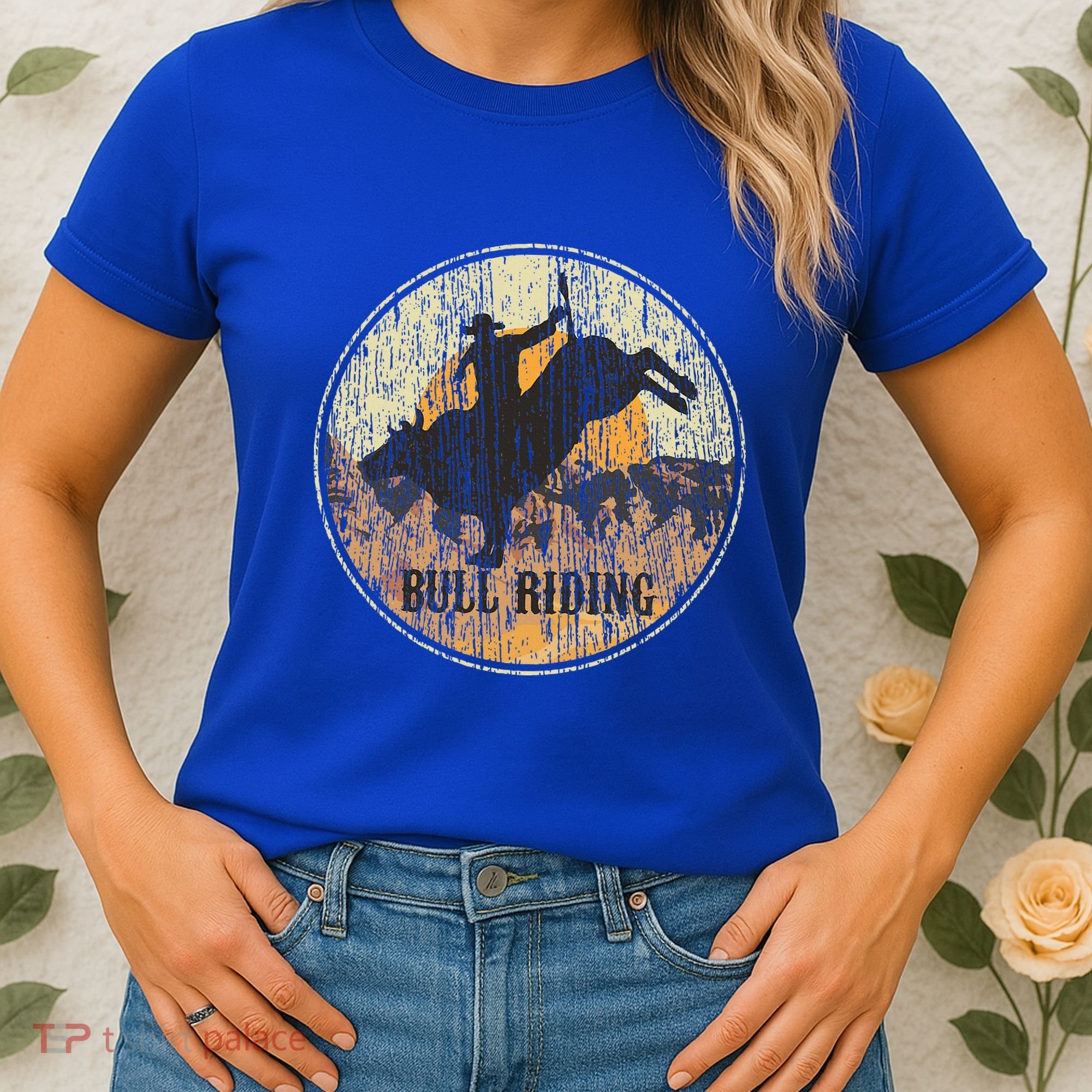 Bull Riding Rodeo Western Country Women's T-Shirt