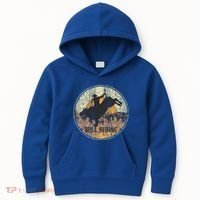 Bull Riding Rodeo Western Country Kids Hoodie thumb 0