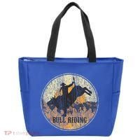 Bull Riding Rodeo Western Country Tote Bag thumb 0