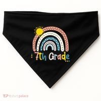 Boho Rainbow Sun For Teachers Women Hello 7th Grade Gift USA-Made Doggie Bandana thumb 0