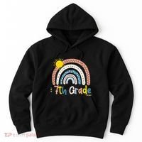 Boho Rainbow Sun For Teachers Women Hello 7th Grade Gift Hoodie thumb 0